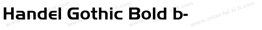 Handel Gothic Bold b字体转换